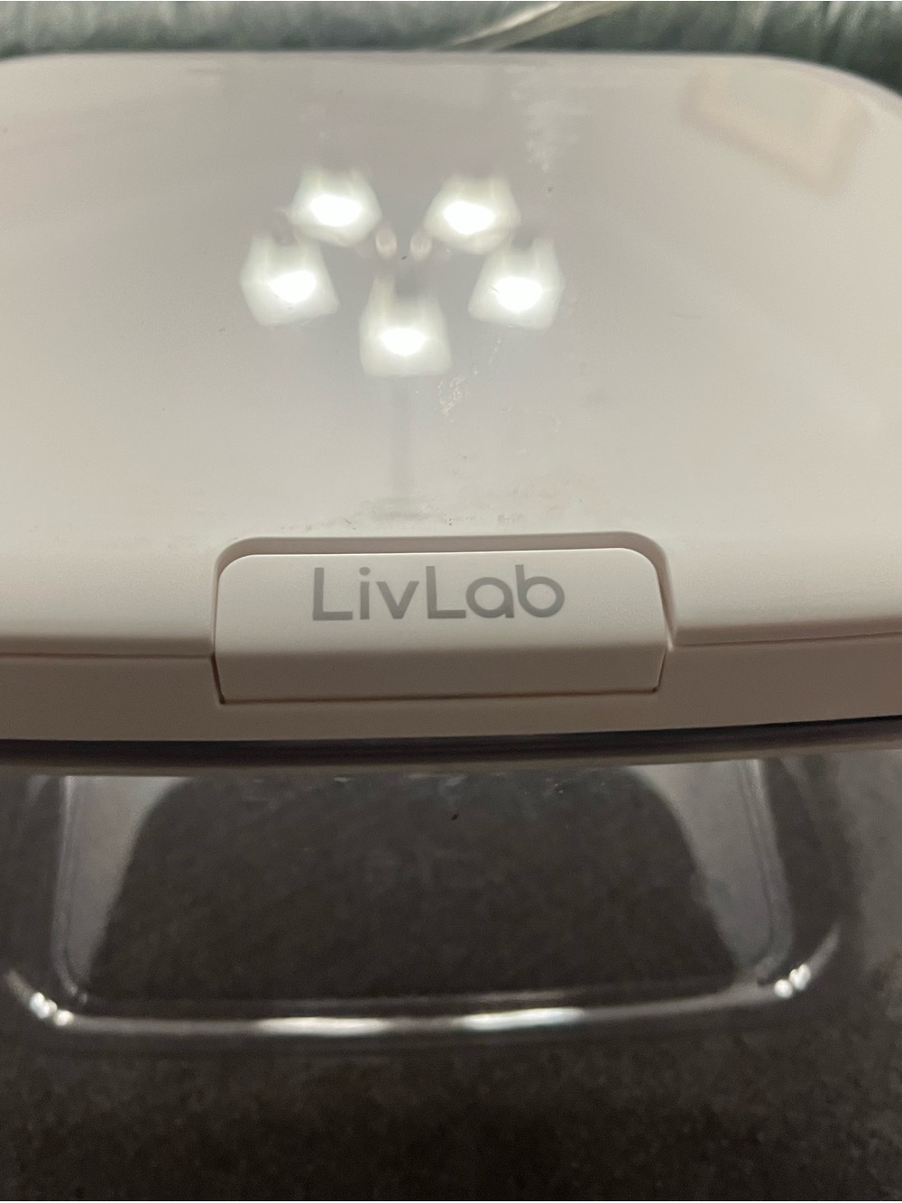 LivLab White Storage Container with Clear Base